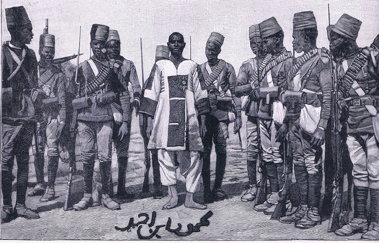 Emir Mahmud under bevogtning, illustration fra Cassells History of England, 1900-tallet af Walter Paget