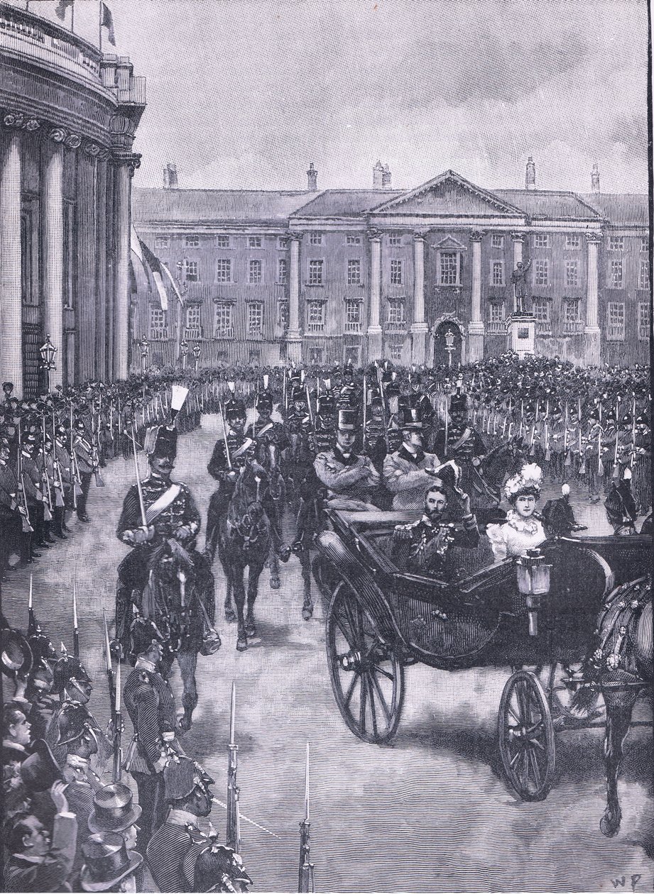 Besøget af hertugen og hertuginden af York i Dublin, illustration fra Cassells History of England, 1900-tallet af Walter Paget