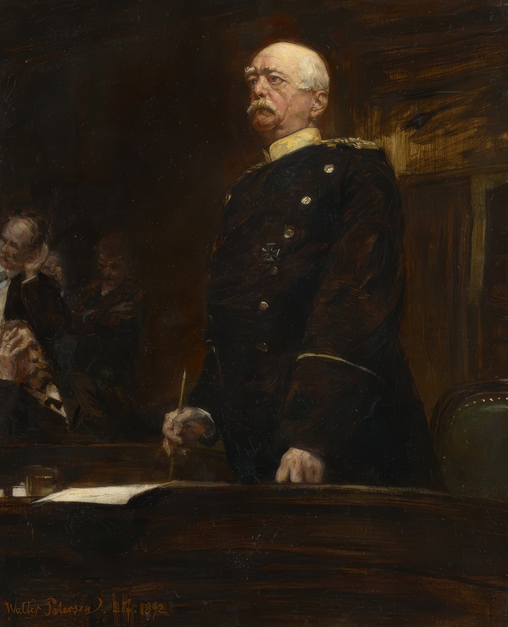 Portræt af Prins Bismarck i Rigsdagen af Walter Petersen