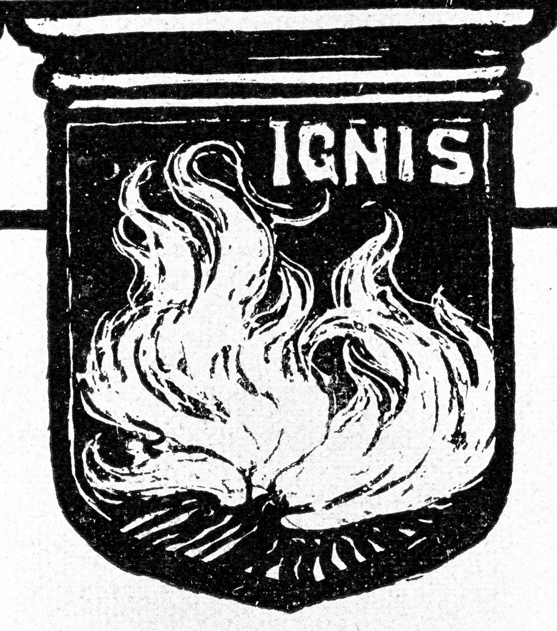 De fire elementer. Ilden. Xylografi af Walther PTTner af Walter Puttner