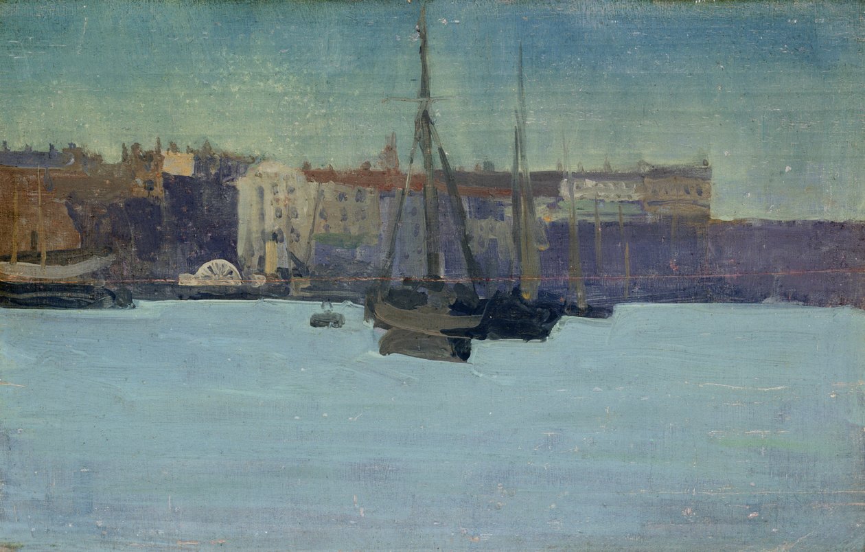 Dieppe Havn (olie ombord) af Walter Richard Sickert