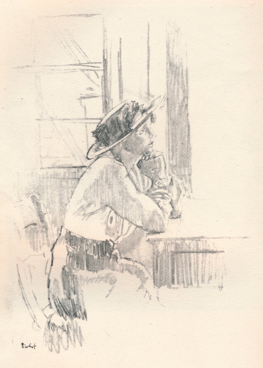 Pige Musing, c1911 1931 af Walter Richard Sickert