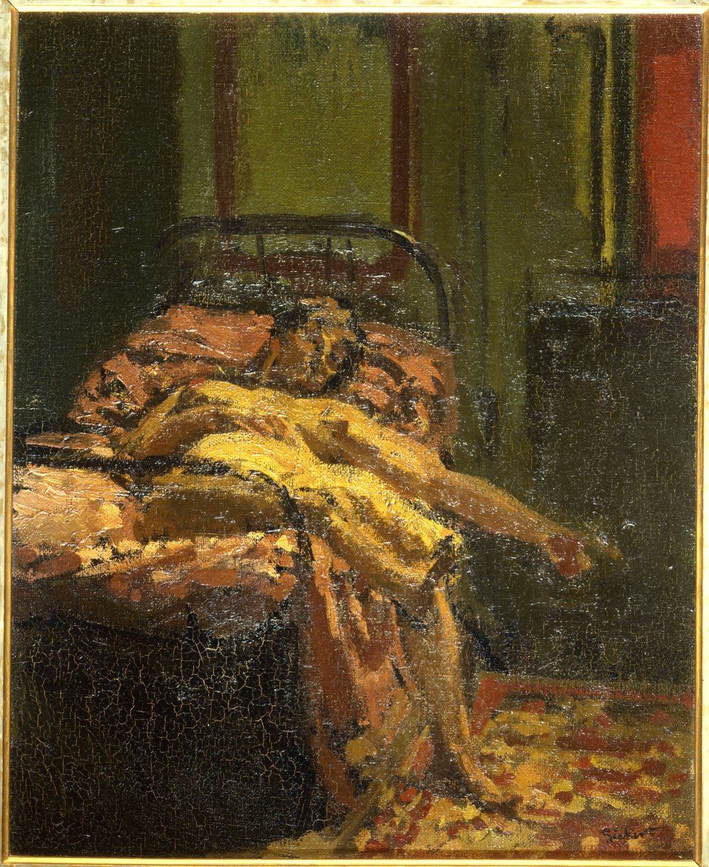 Pige på en seng, Mornington Crescent af Walter Richard Sickert