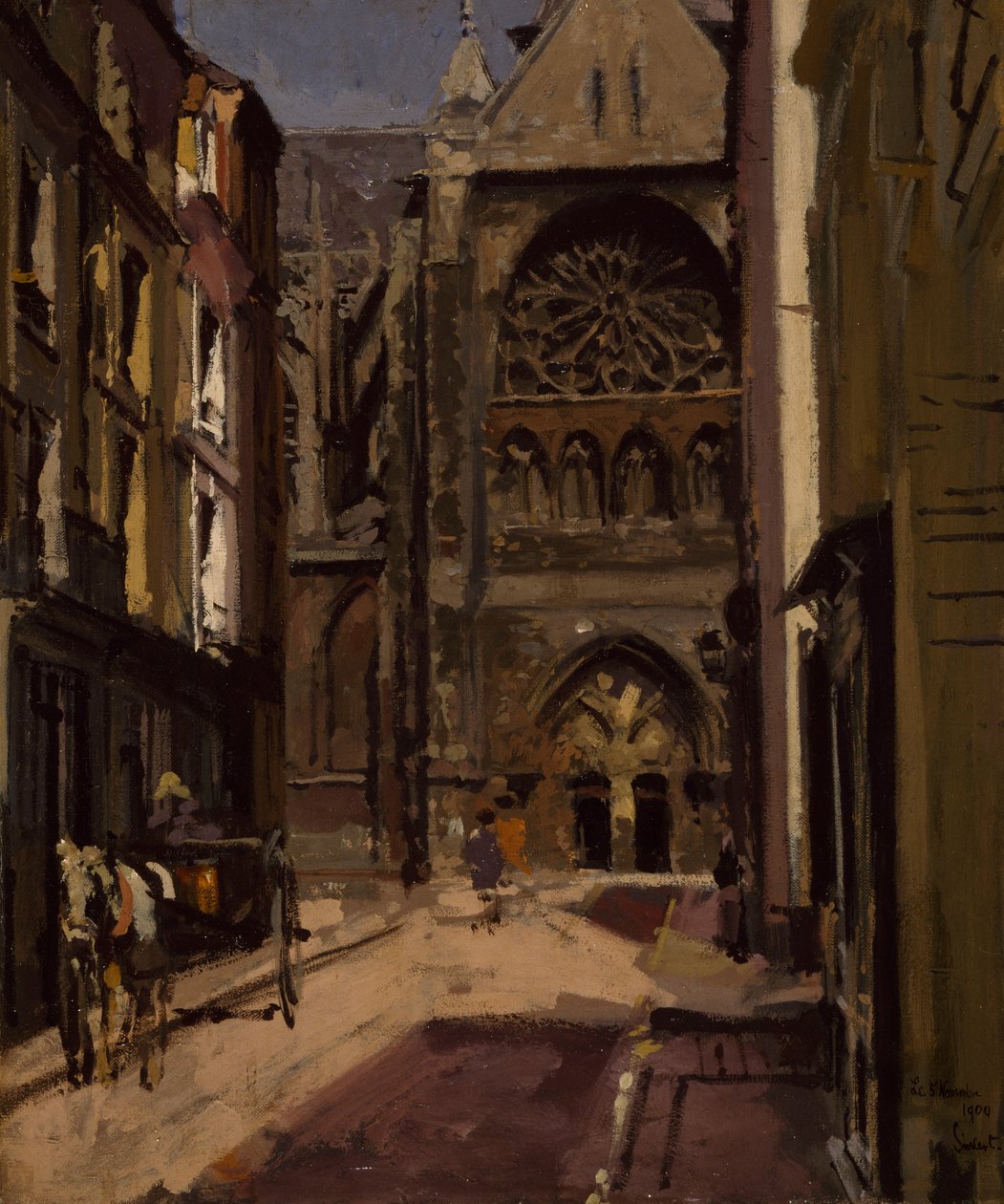 Rue Pecquet, Dieppe, 1900 af Walter Richard Sickert