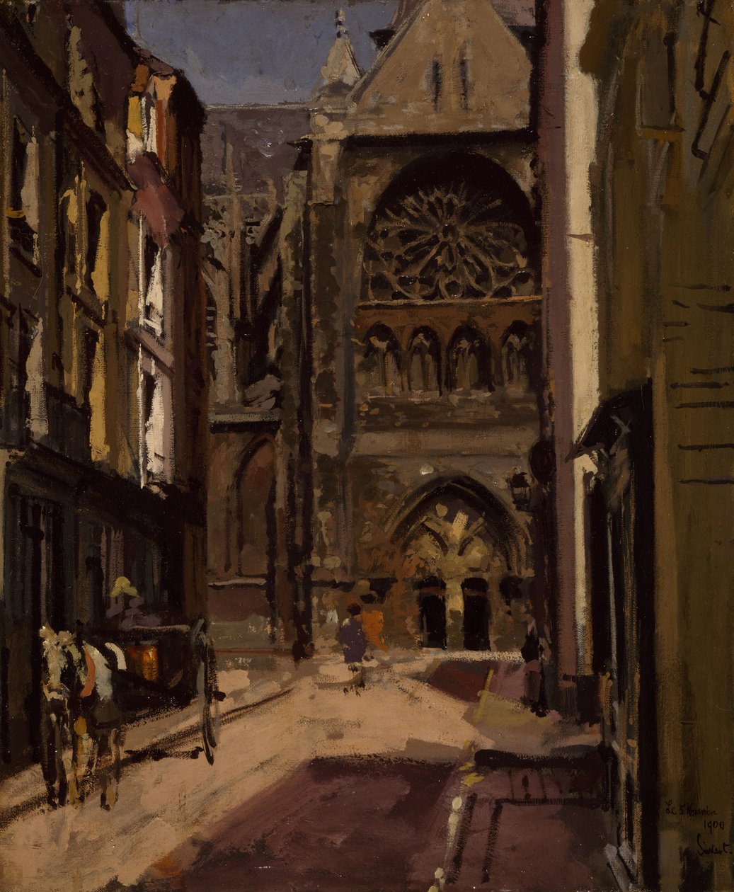Rue Pecquet, Dieppe, Frankrig, 1900 Walter Richard Sickert d. 1942 af Walter Richard Sickert