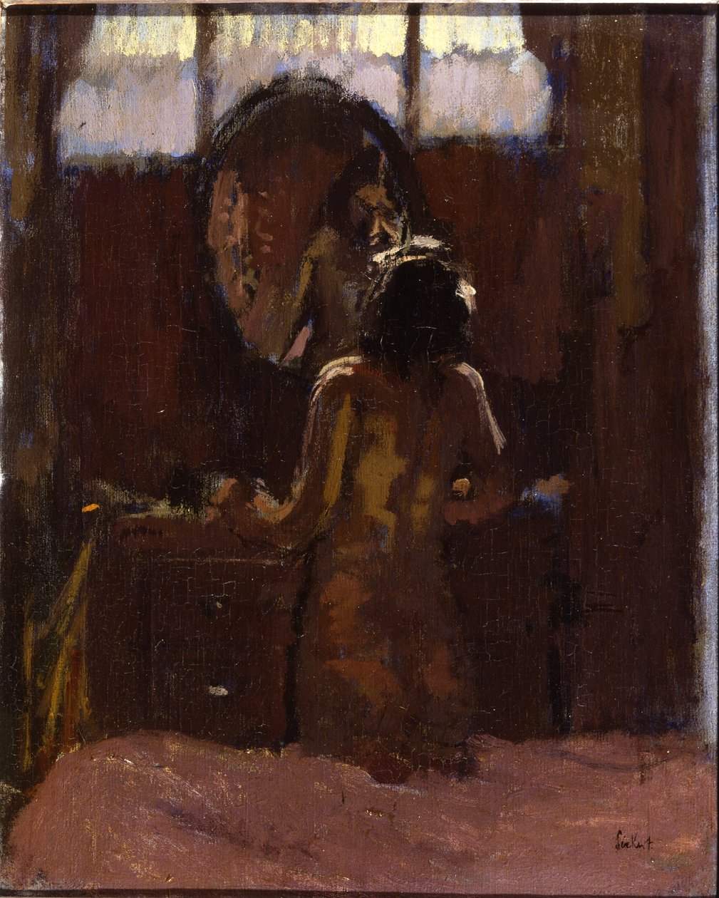 Nøgen foran et spejl, Mornington Crescent af Walter Richard Sickert