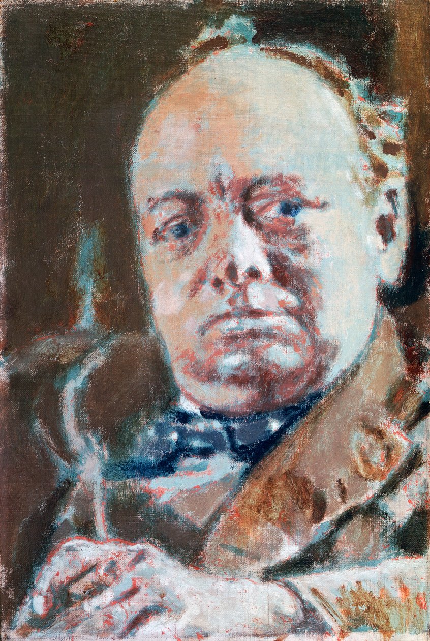 Portræt af Sir Winston Leonard Spencer Churchill (Woodstock af Walter Richard Sickert