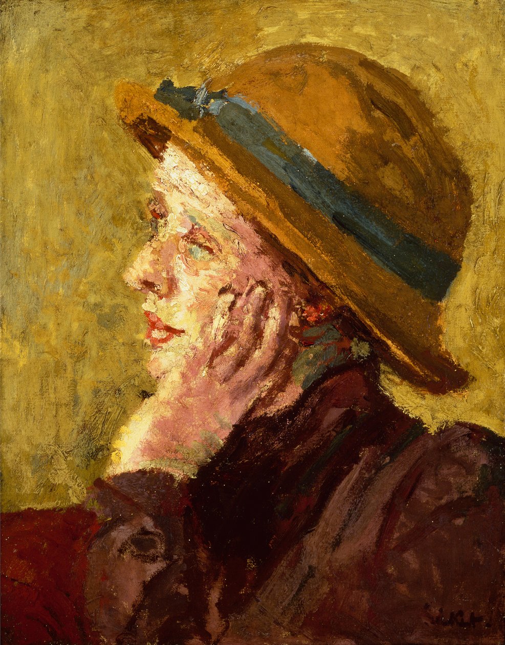 Portræt af en dame (olie på lærred) af Walter Richard Sickert