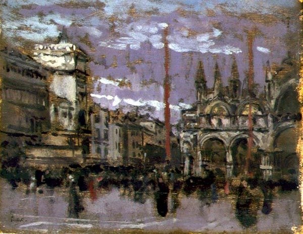 Markus, Venedig, ca. 1901-02 (olie på panel) af Walter Richard Sickert