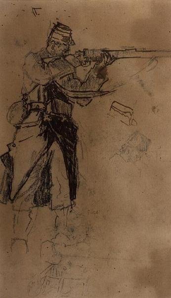 Studie for en soldat af Walter Richard Sickert