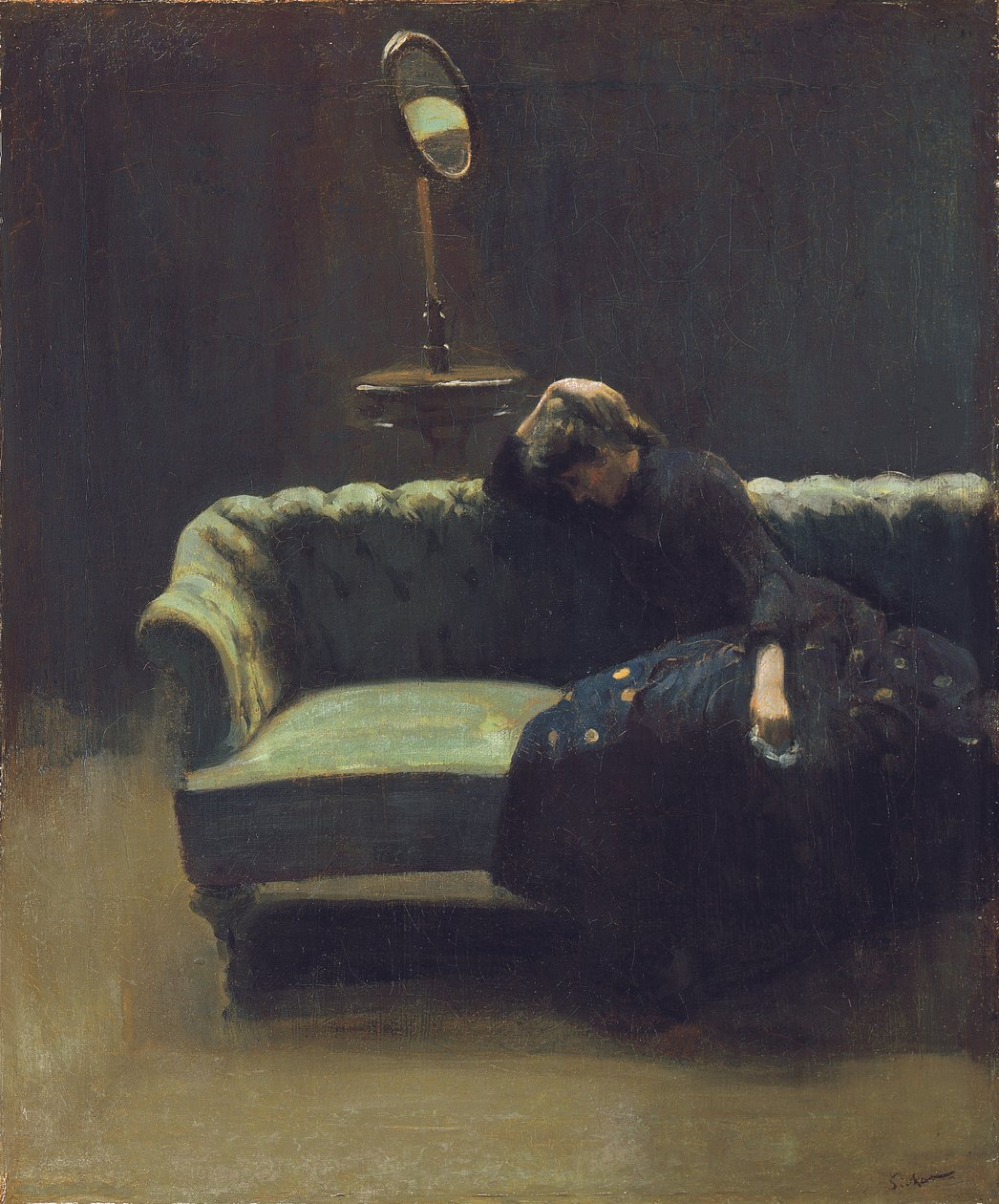 Den fungerende leder eller genhør: The End of the Act, c.1885-6 af Walter Richard Sickert