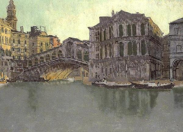 Canal Grande og Rialto, Venedig, ca. 1895-96 af Walter Richard Sickert