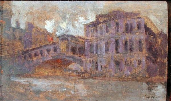 Rialtobroen og Palazzo Camerlenghi af Walter Richard Sickert