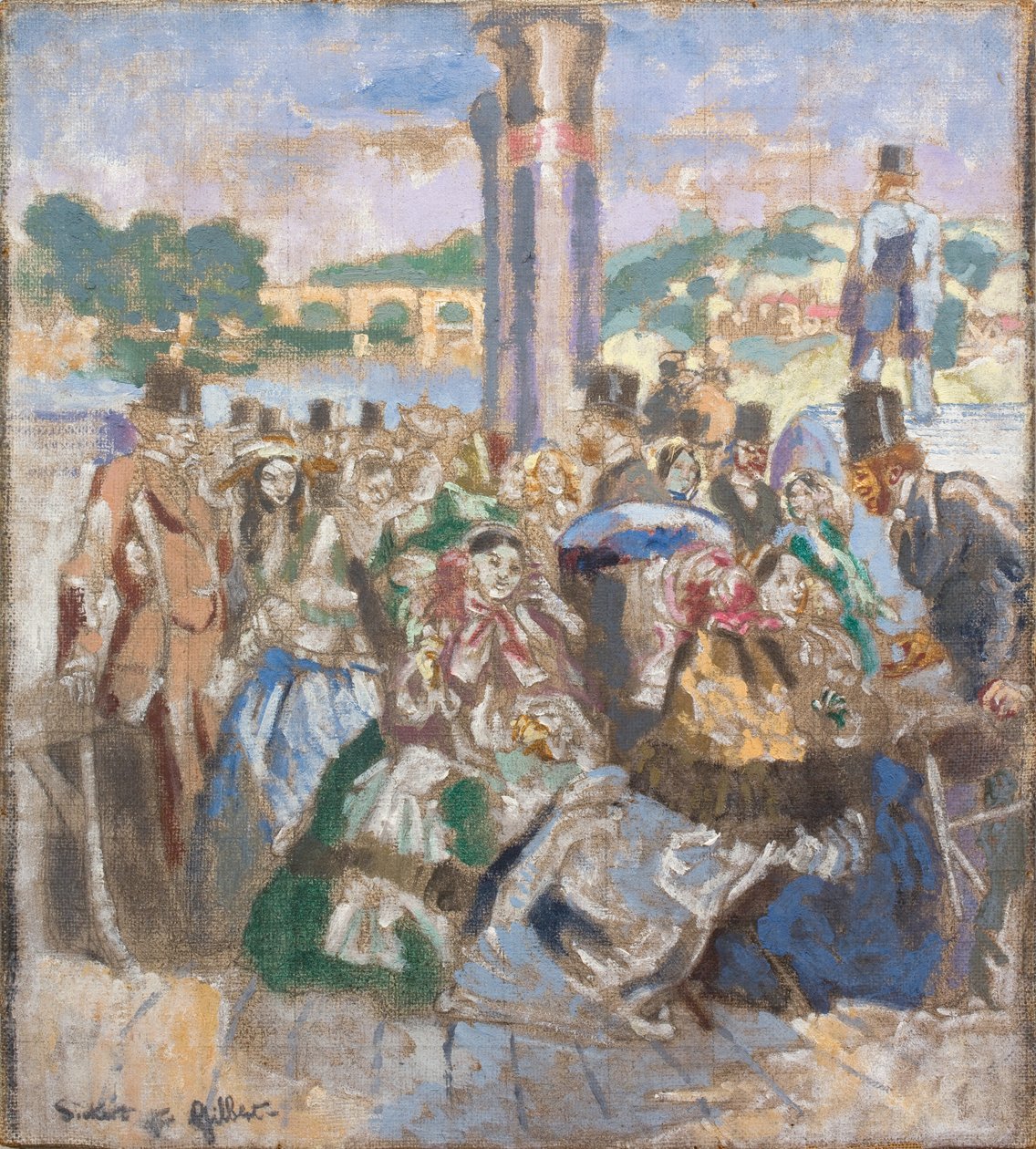 The River [Efter John Gilbert], ca. 1930-31 (Olie på lærred) af Walter Richard Sickert
