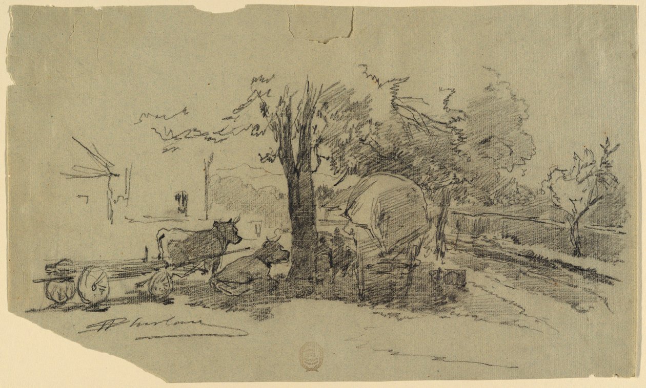 En landsbyplads af Walter Shirlaw