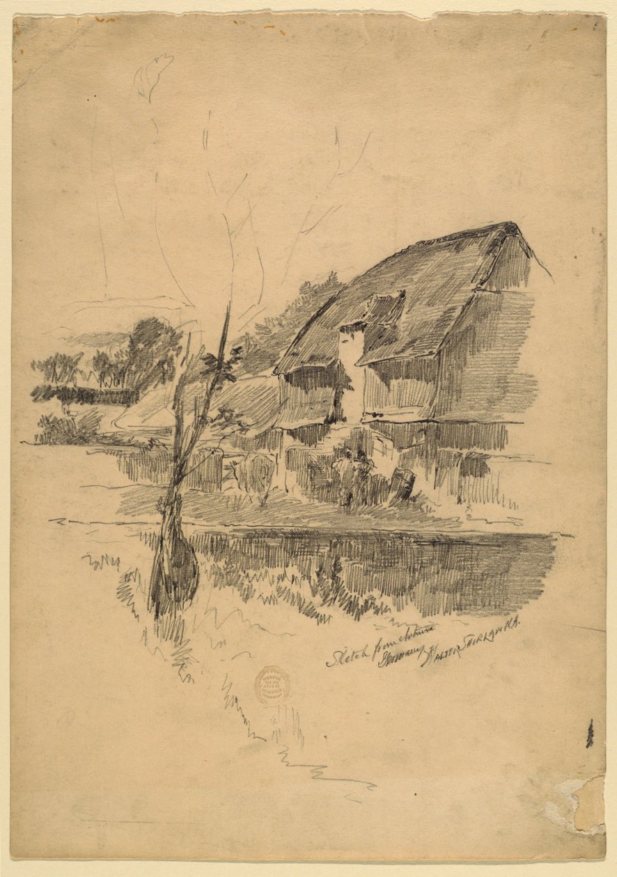 Landbrugsbygninger, Tyskland af Walter Shirlaw