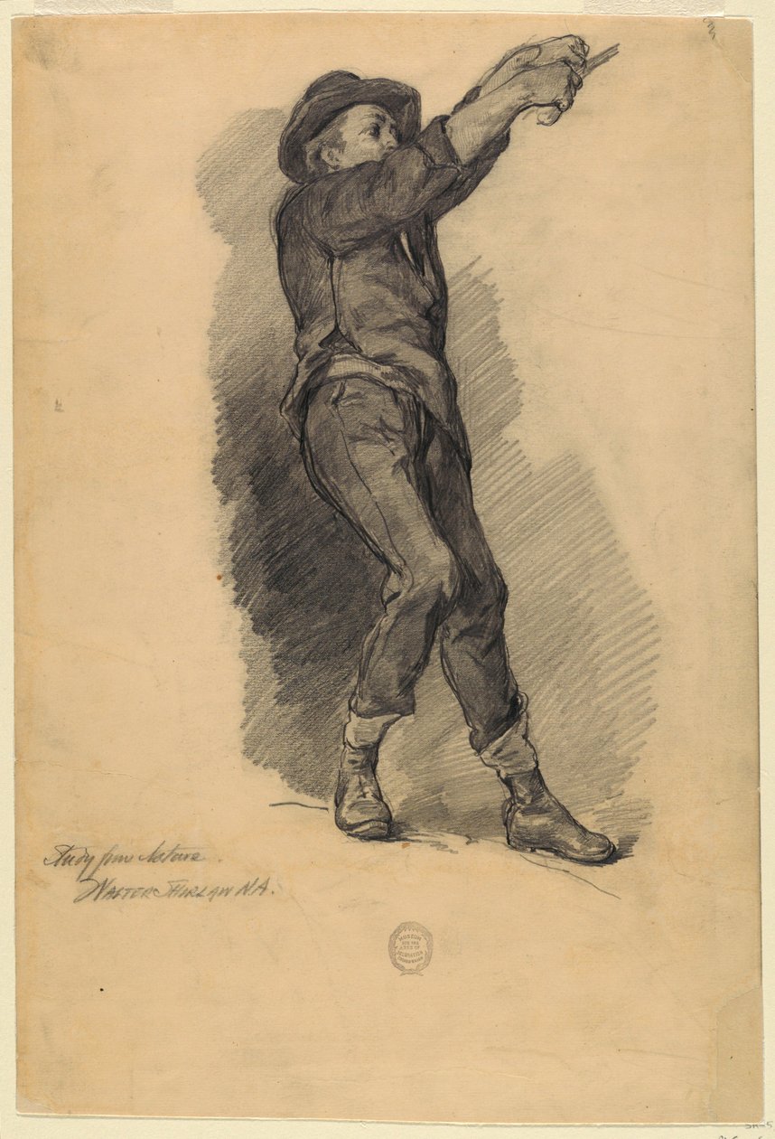Figurstudie fra naturen af Walter Shirlaw