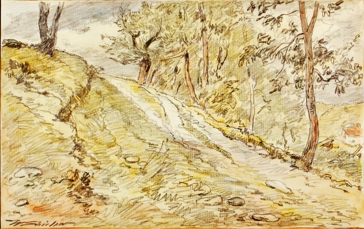 Landskabsskitse af Walter Shirlaw