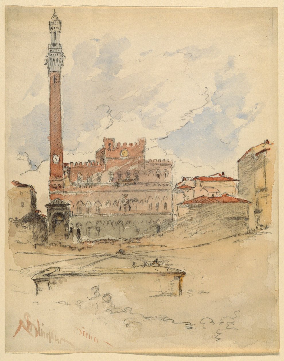 Palazzo Pubblico, Siena af Walter Shirlaw