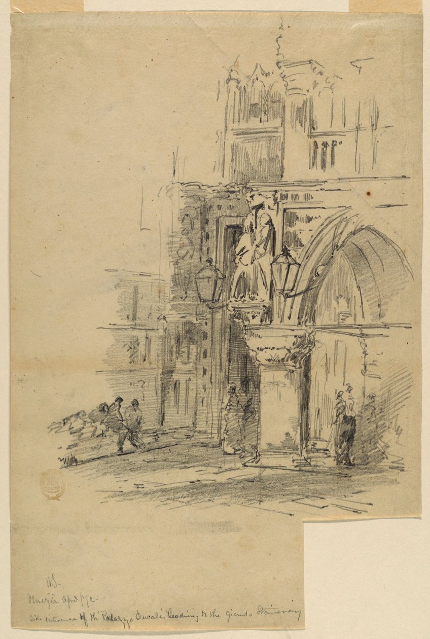 Porta della Carta, Palazzo Ducale, Venedig af Walter Shirlaw
