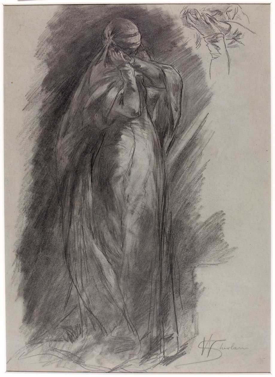 Stående figur af Walter Shirlaw