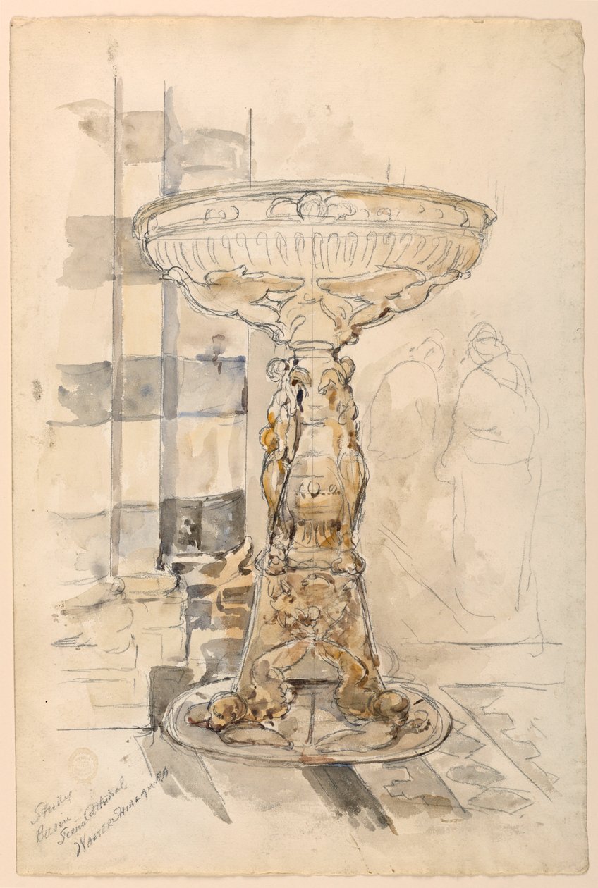 Studie af bassinet, Siena-katedralen af Walter Shirlaw