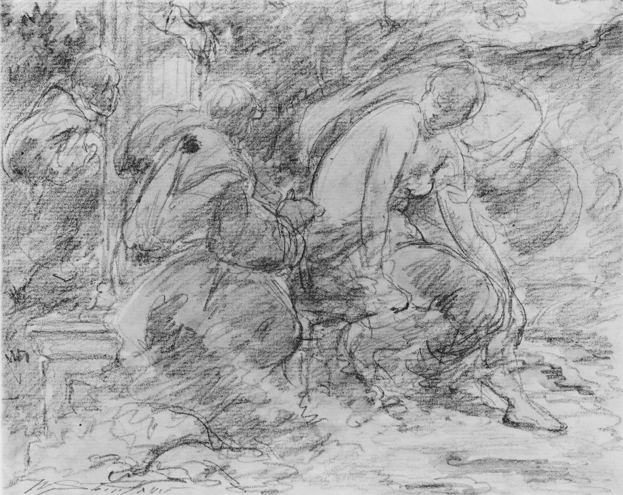Susanna og de ældre,. af Walter Shirlaw