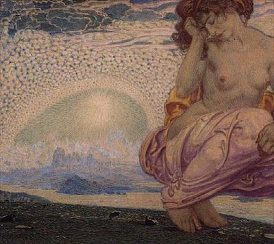Dream of Infinity (akvarel på papir) af Walter Sigmund Hampel