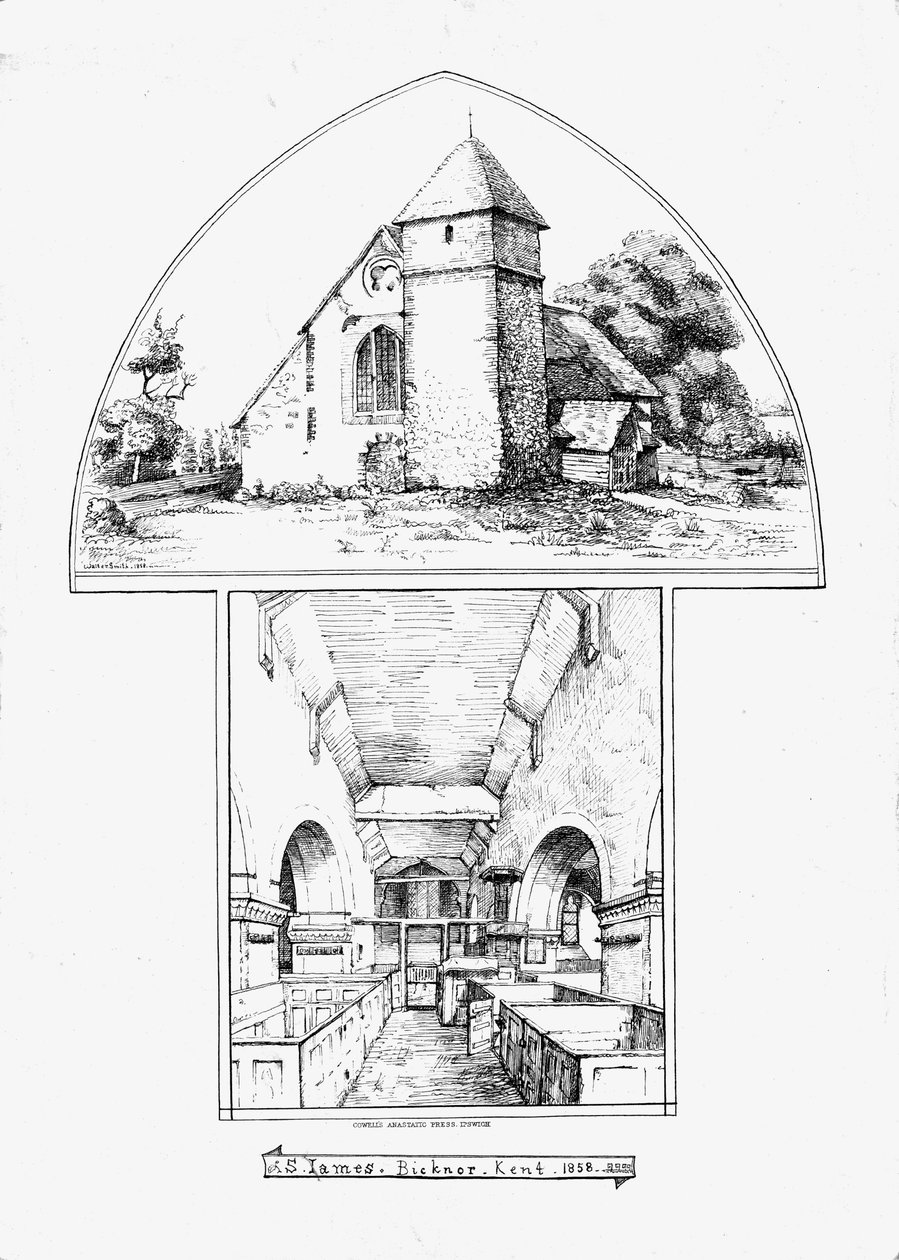 St. James, Bicknor, Kent, 1858. af Walter Smith