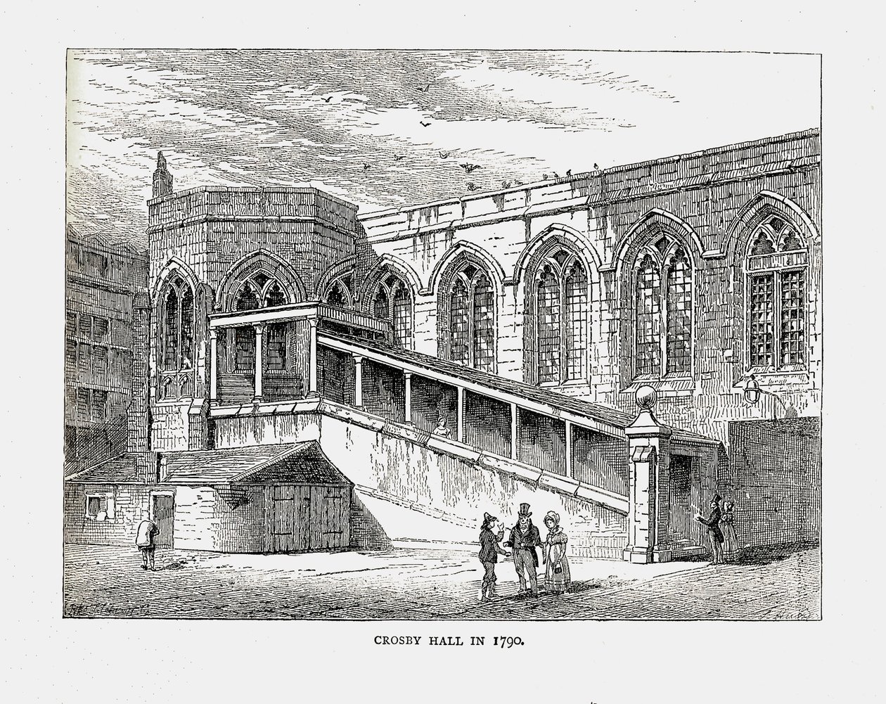 Crosby Hall i 1790, 1878 af Walter Thornbury