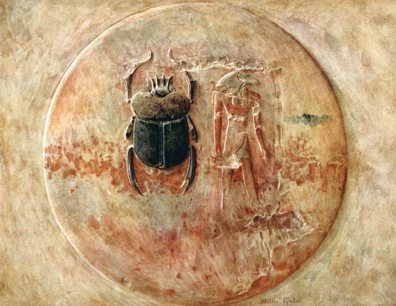 Scarab and Ra, Setis grav, Egypten, 1910 af Walter Tyndale