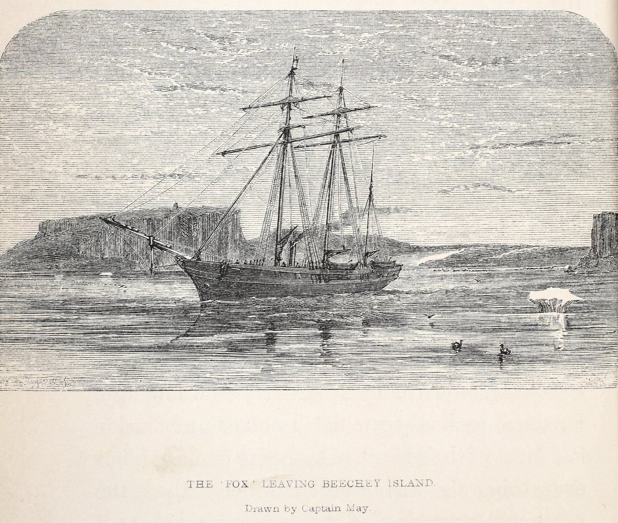 Ræven forlader Beachey Island, 1859 af Walter William May