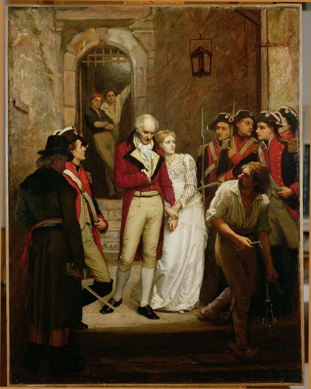 Scene fra den franske revolution (olie på lærred) af Walter William Ouless