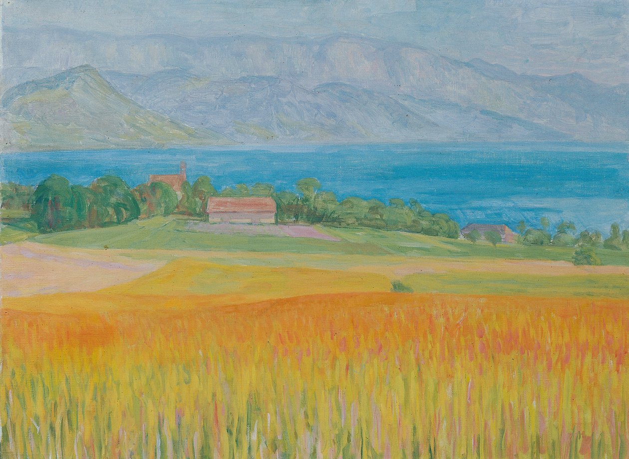 Kornfeld am Attersee af Walther Gamerith