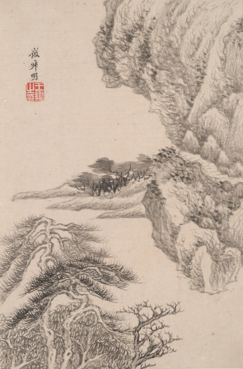Landskab i stil med forskellige gamle mestre: Landskab efter Wang Meng (1308 af Wang Jian