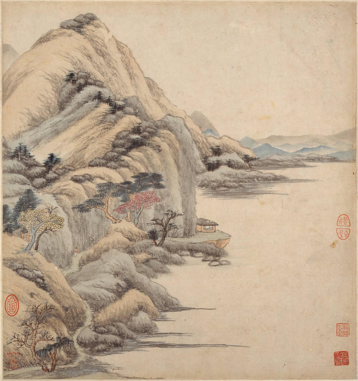 Landskaber i stil med gamle mestre, 1600-tallet. af Wang Jian