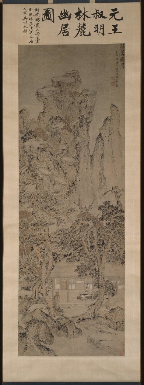 Stille liv i en skovkløft 林麓幽居圖 af Wang Meng