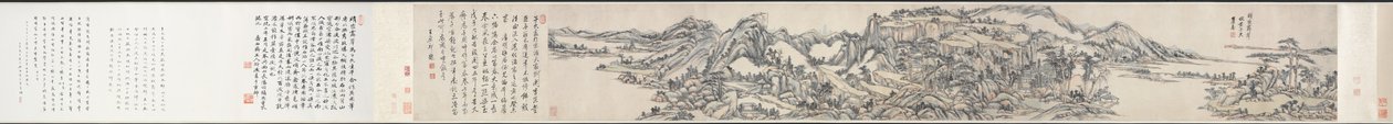 Green Peaks under Clear Sky: Efter Huang Gongwang af Wang Yuanqi