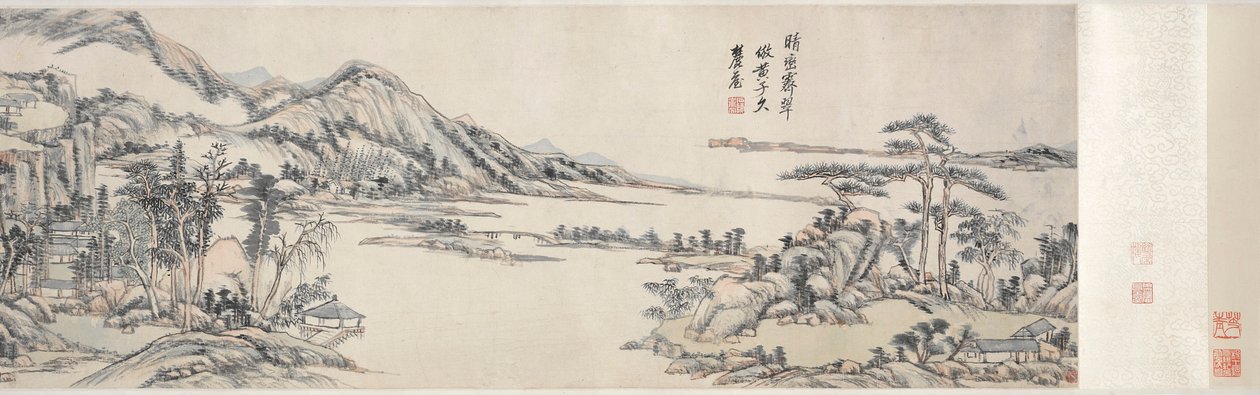 Green Peaks under Clear Sky: Efter Huang Gongwang, 1703-1708. af Wang Yuanqi