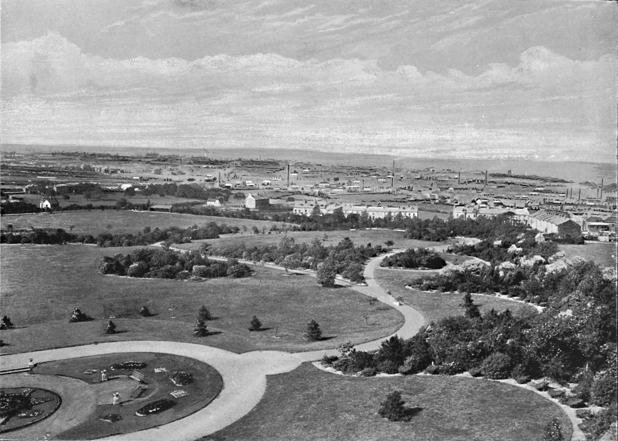 Barnsley Park and Town, c1896 af Warner Gothard
