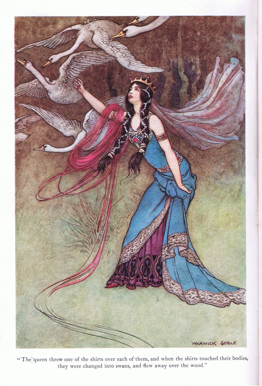 Dronningen smed en af skjorterne af Warwick Goble