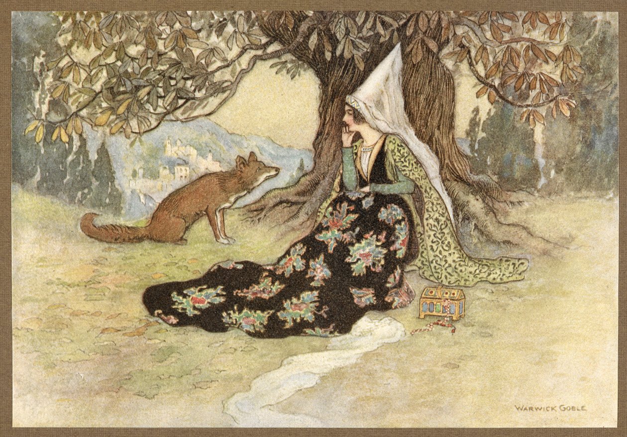 Grannonia og ræven, fra Slangen. af Warwick Goble
