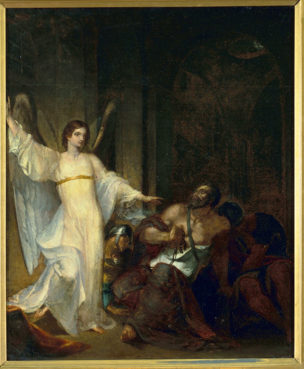 Englen løslader St. Peter fra fængslet, ca. 1814 af Washington Allston