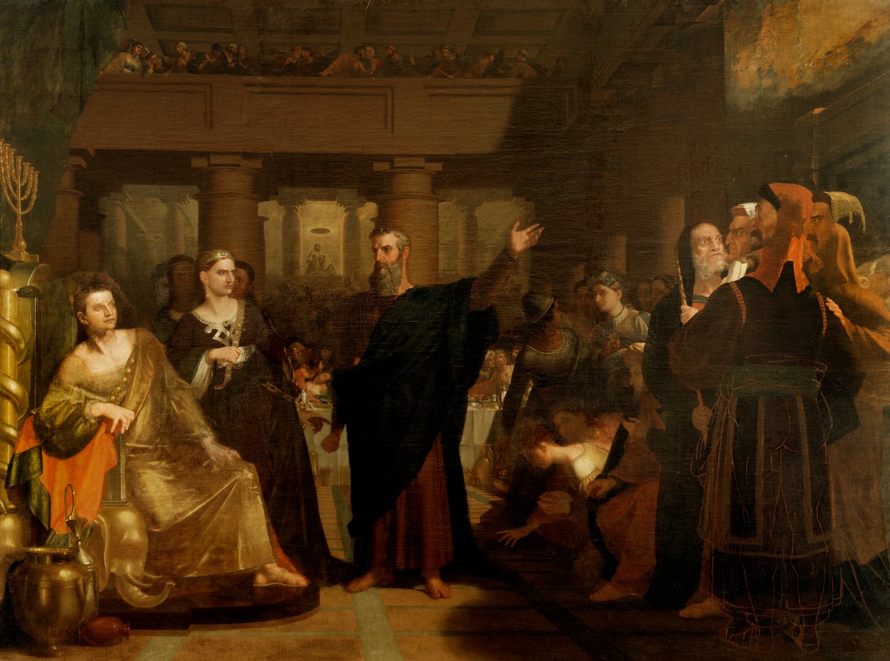 Belshazzars fest, 1817-43 af Washington Allston