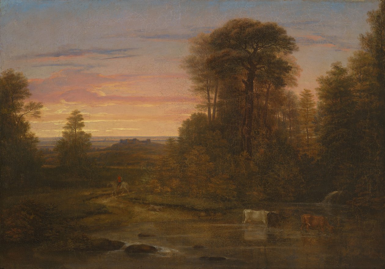 A Landscape after Sunset, ca. 1819 (olie på lærred) af Washington Allston