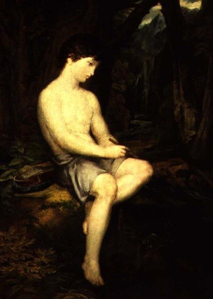 Italiensk hyrde, ca. 1821-23 (olie på lærred) af Washington Allston