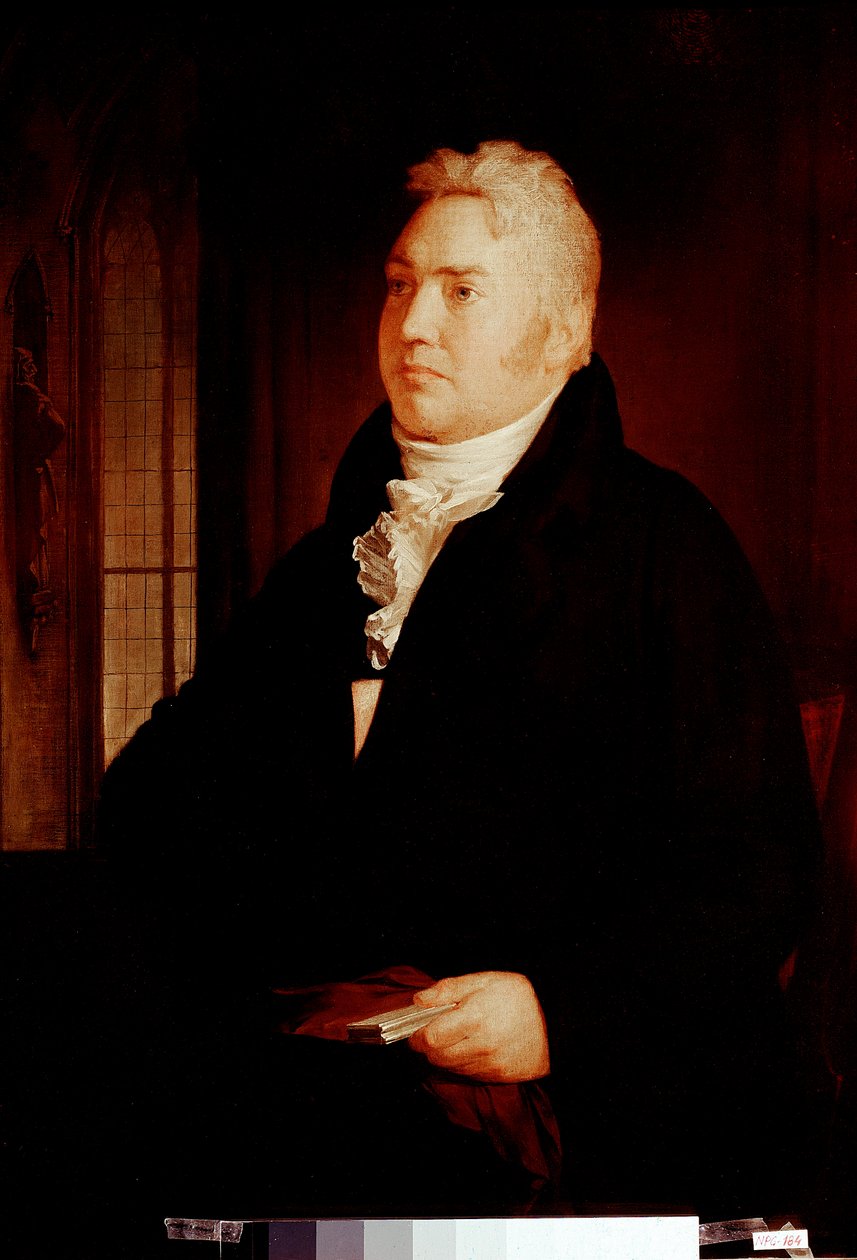 Portræt af Samuel Taylor Coleridge (1772 - 1834) engelsk digterkritiker og filosof Maleri tilskrevet Washington Allston (1779-1843) London fra det 19. århundrede, National Portrait Gallery af Washington Allston