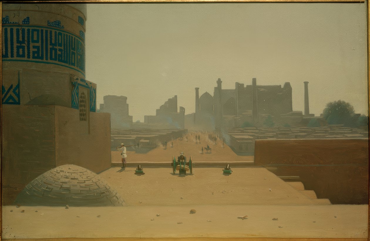 Hovedgade i Samarkand fra Citadellet om morgenen af Wassili W. Werestschagin