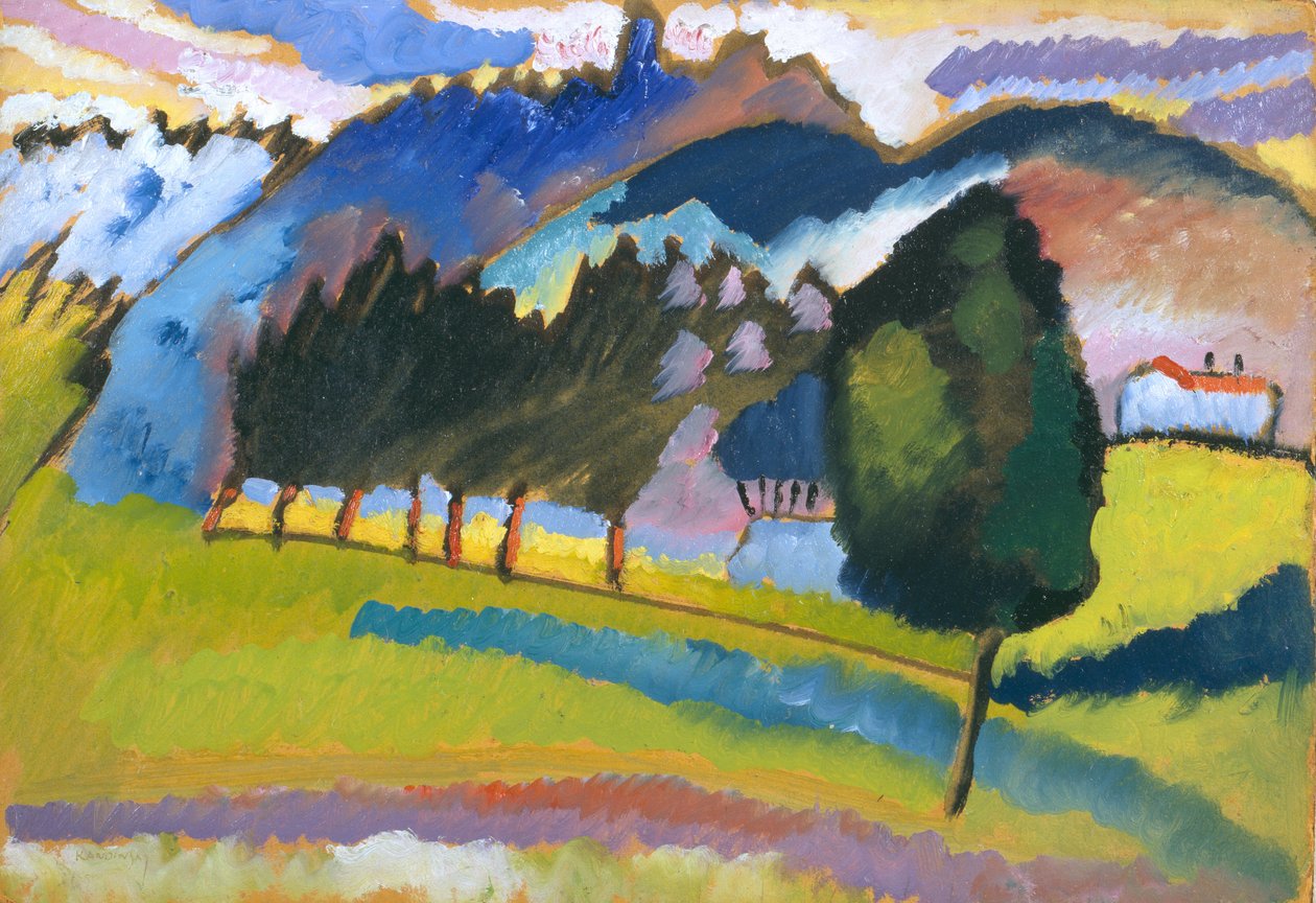 Landskab med rullende bakker af Wassily Kandinsky