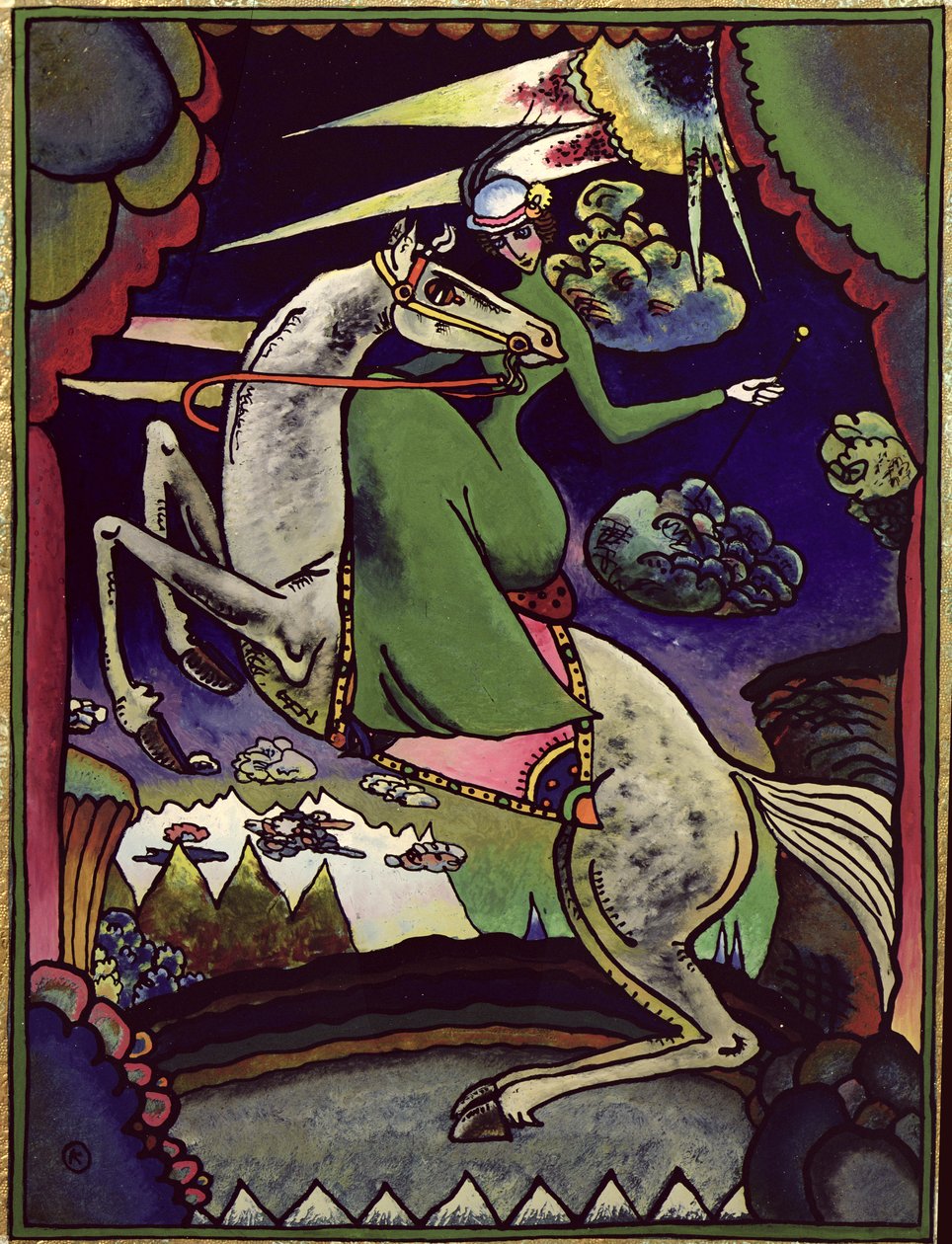 Amazonka i bjergene, 1918 af Wassily Kandinsky